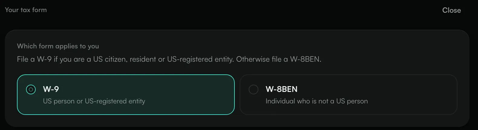 Choosing between the W-9 and the W-8BEN
